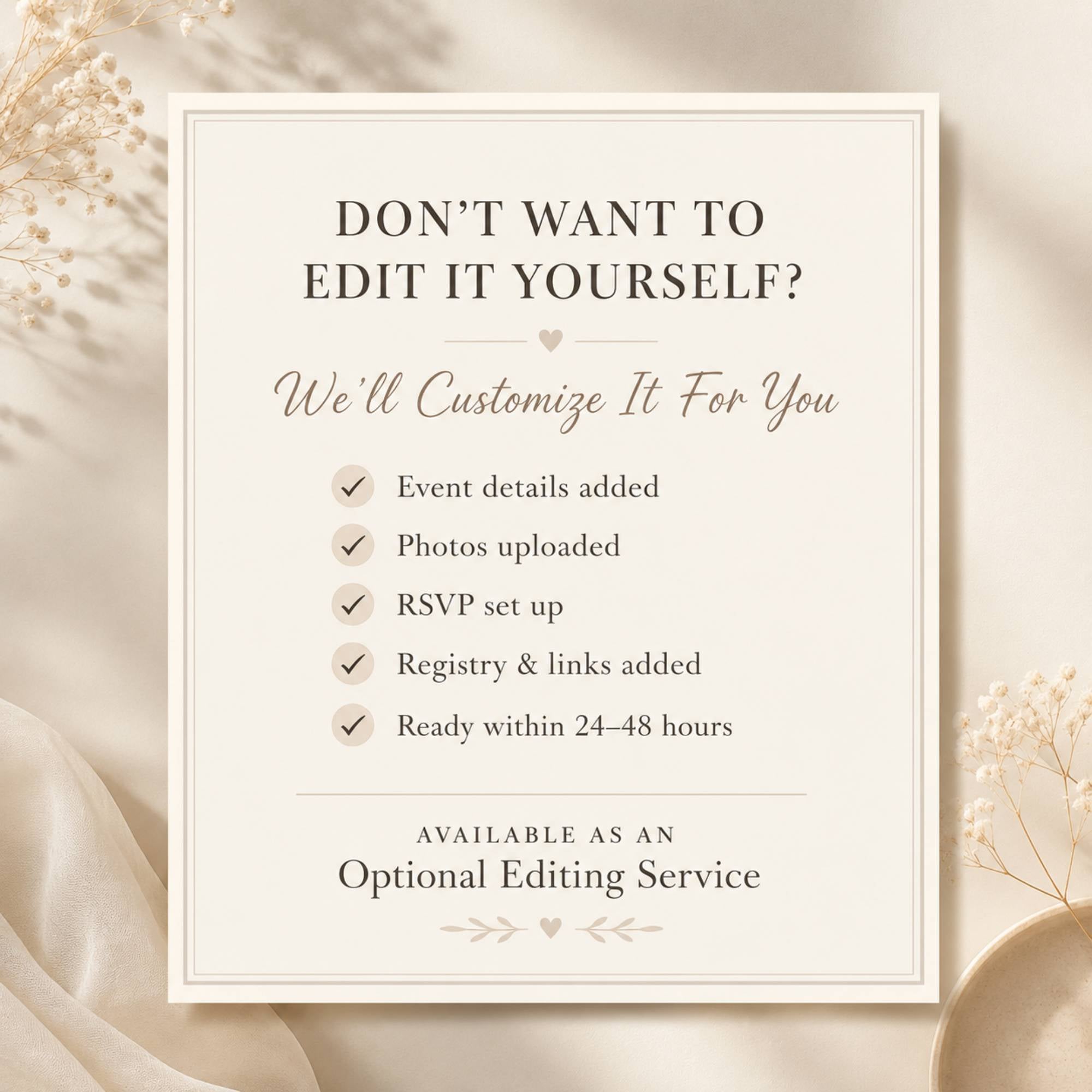 Sea You Soon baby shower website editing service with personalized Canva customization, RSVP setup, and tailored design updates.