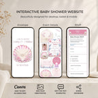 Elegant underwater baby shower website providing guests with a seamless digital experience.