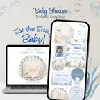 Sea You Soon boy baby shower website with an underwater watercolor theme and RSVP.