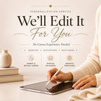 Template editing and personalization service for websites and video invitations