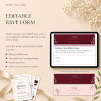 RSVP management page designed to collect guest responses and event attendance online.