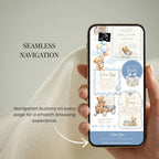 Mobile-friendly We Can Bearly Wait baby shower website with simple navigation and RSVP access.