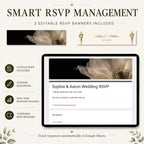 Wedding RSVP website with integrated online guest response collection.