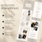 Wedding RSVP page template with editable Canva design
