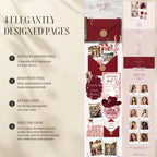 Included pages inside the Wild Wild Wife bachelorette website template including RSVP and event details